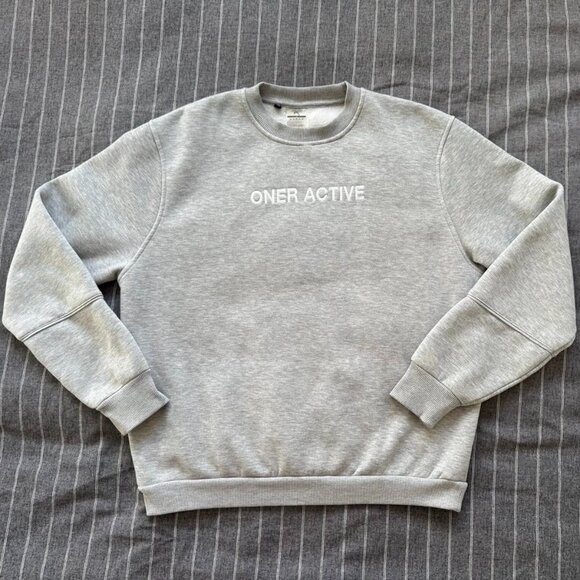 Oner Active Classic Lounge Oversized Crew Neck Sweatshirt | Silver Marl - Medium - Picture 2 of 11